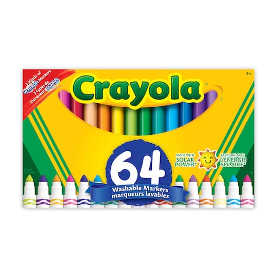 Crayola; 6 Packs: 64 ct. (384 total) Crayola® Broad Line Washable Markers Variety Pack; Category:Markers; Image:1